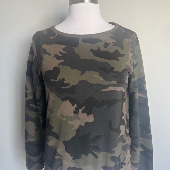 Freddy Camouflage Green Casual Pink Stitching Detail Sweatshirt Top Sweater 4 S - Picture 11 of 15